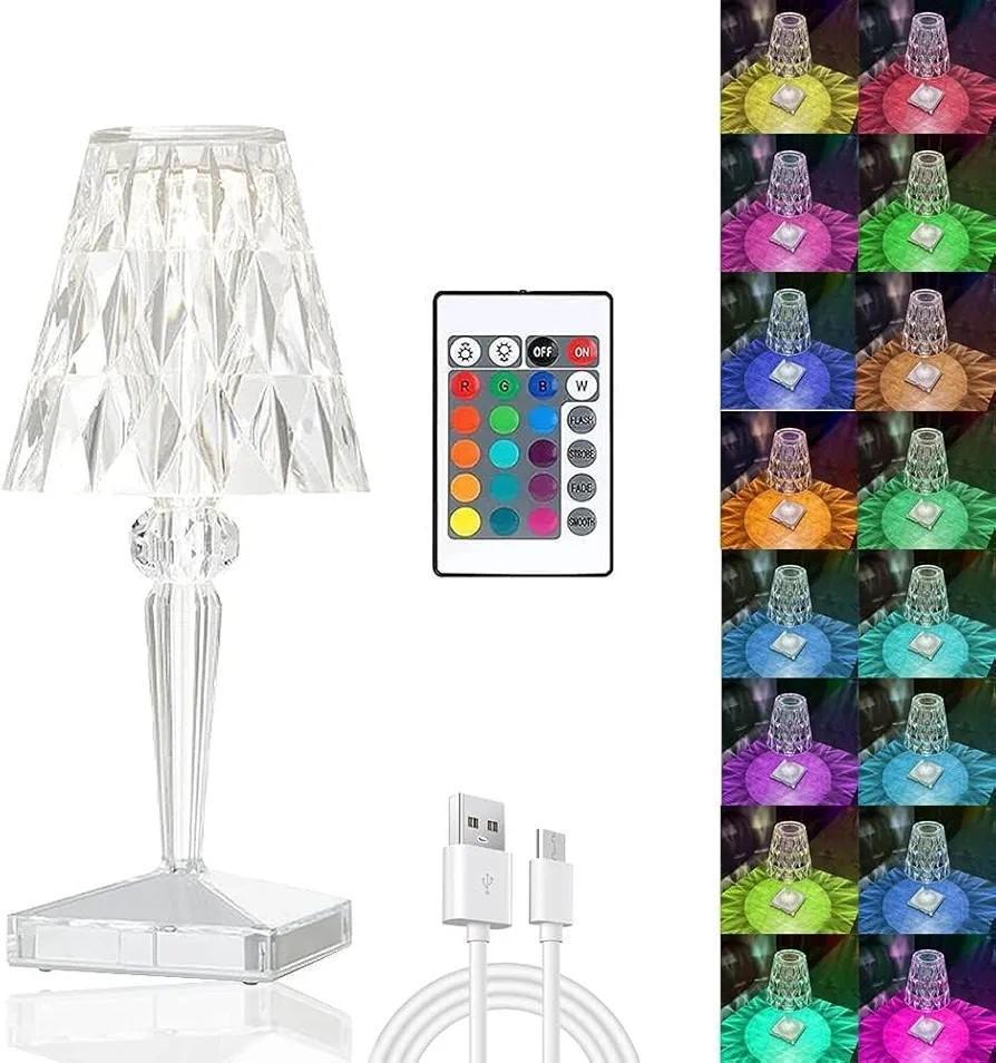Multi color Rechargeable table lamp