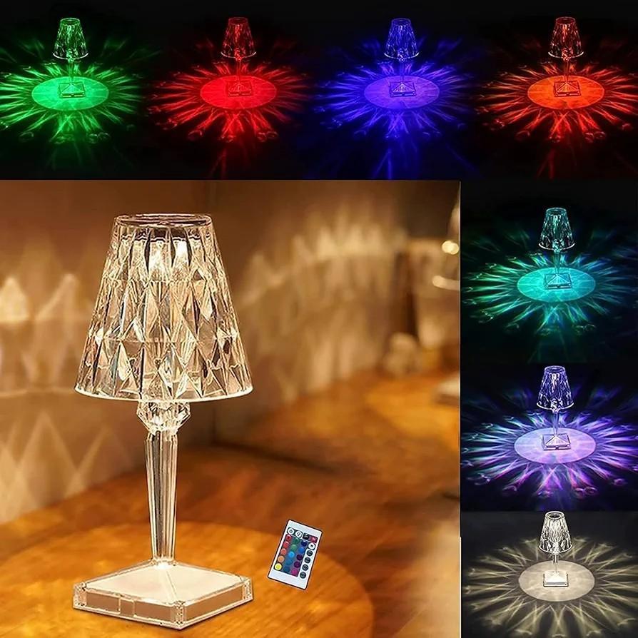 Multi color Rechargeable table lamp