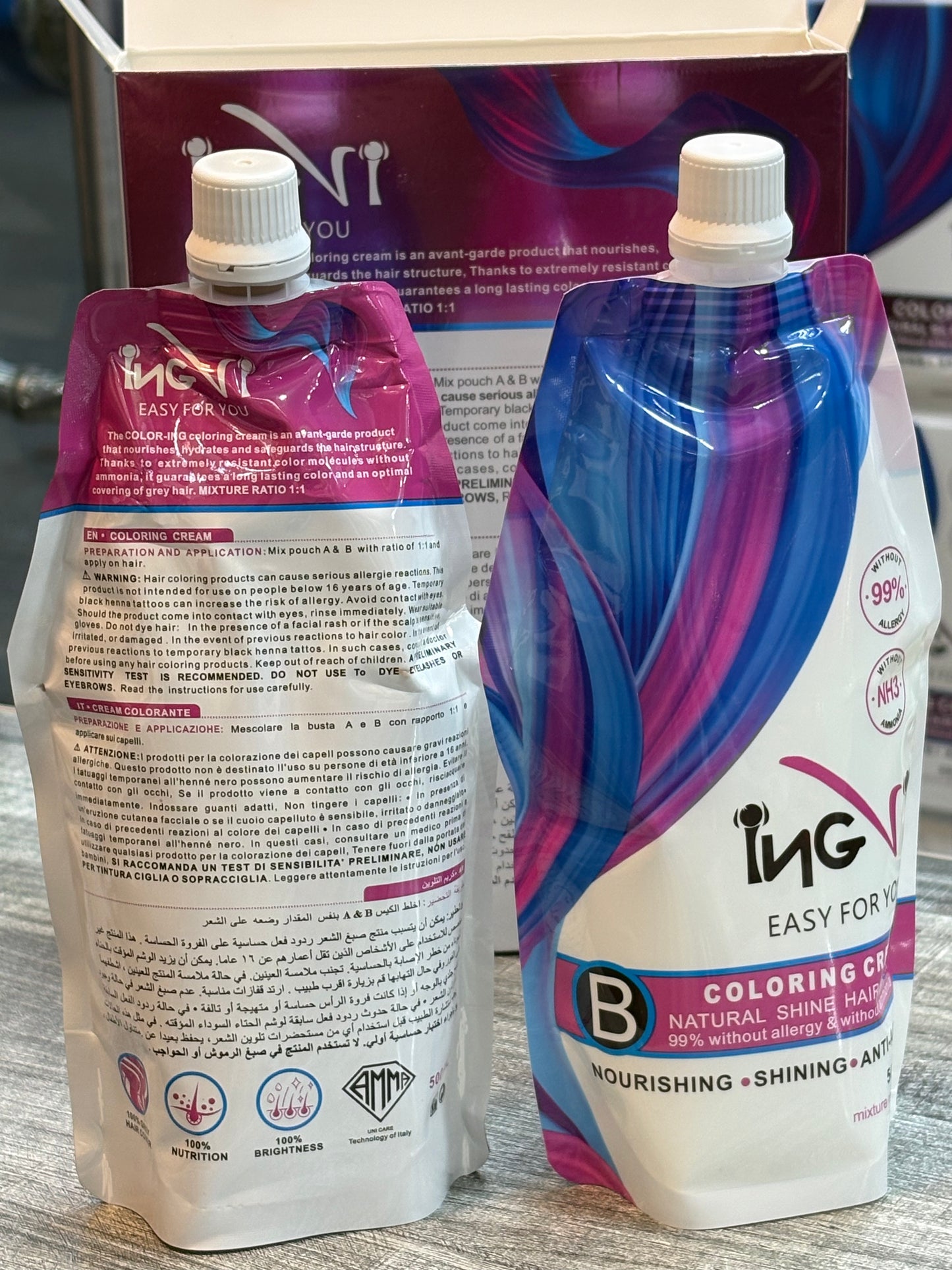 100% Original ING Hair Color (1000ml)